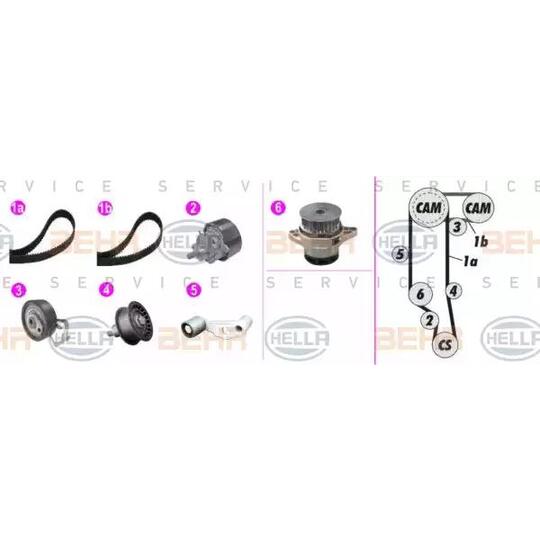 8MP 376 803-811 - Water Pump & Timing Belt Set 