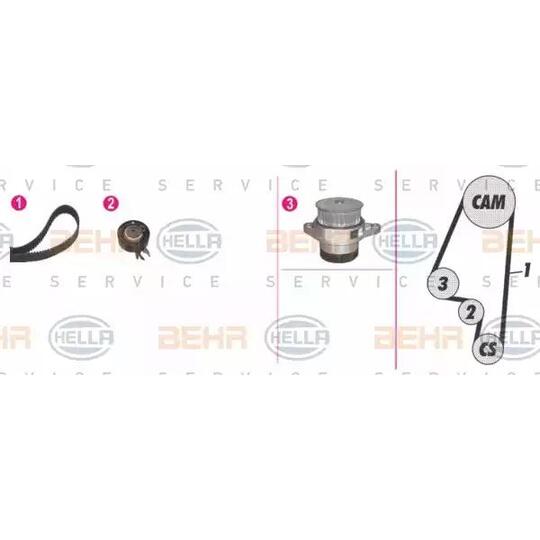 8MP 376 803-881 - Water Pump & Timing Belt Set 