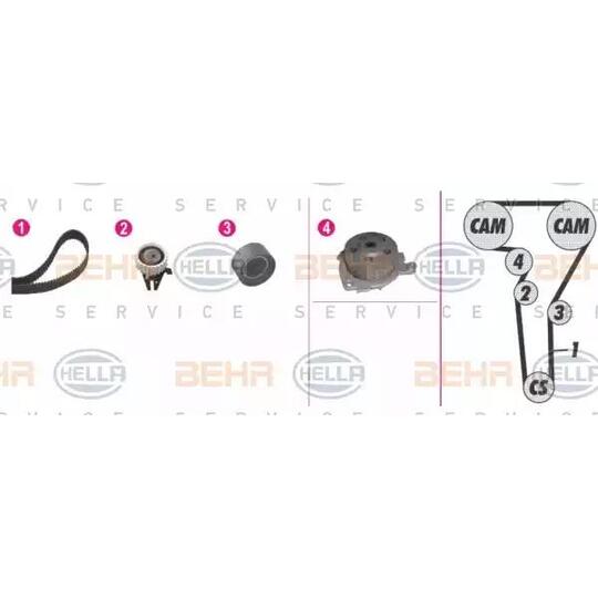 8MP 376 810-801 - Water Pump & Timing Belt Set 