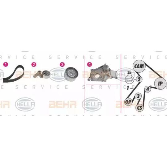 8MP 376 813-851 - Water Pump & Timing Belt Set 