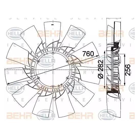 8MV 376 757-501 - Fan Wheel, engine cooling 