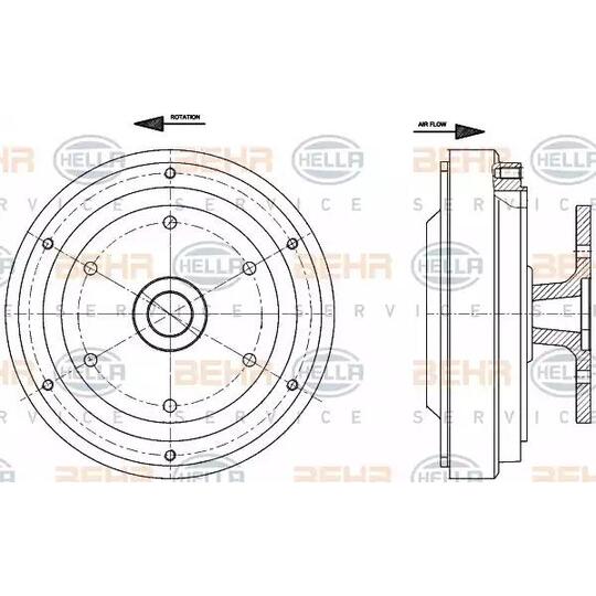 8MV 376 791-261 - Sidur, radiaatoriventilaator 