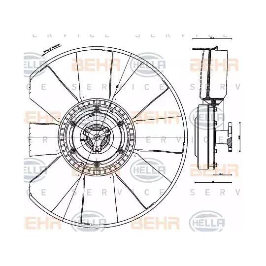 8MV 376 791-281 - Fan, radiator 