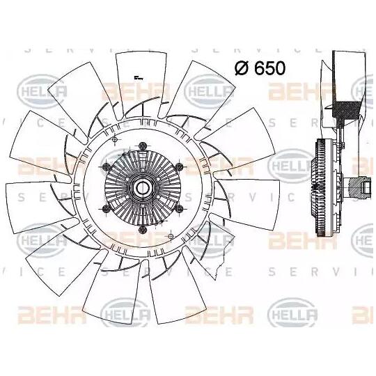 8MV 376 791-671 - Fan, radiator 