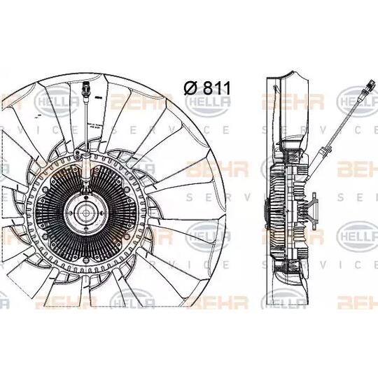 8MV 376 791-691 - Fan, radiator 