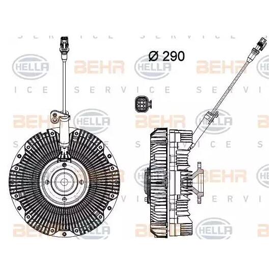 8MV 376 791-701 - Clutch, radiator fan 