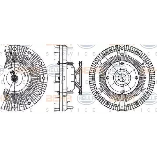 8MV 376 906-501 - Clutch, radiator fan 