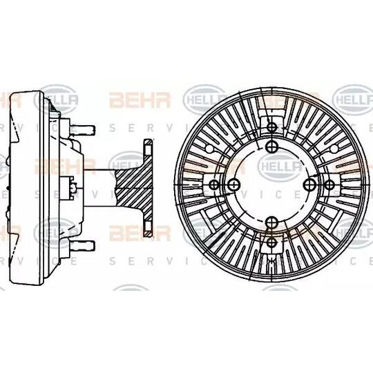 8MV 376 906-541 - Clutch, radiator fan 