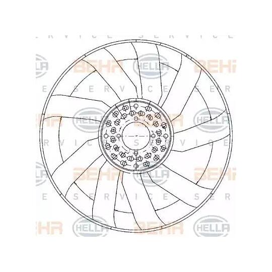 8MV 376 906-591 - Fan Wheel, engine cooling 