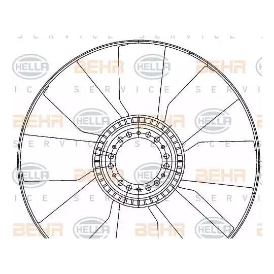 8MV 376 906-611 - Fan Wheel, engine cooling 