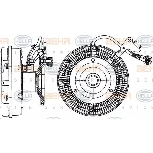 8MV 376 906-711 - Clutch, radiator fan 