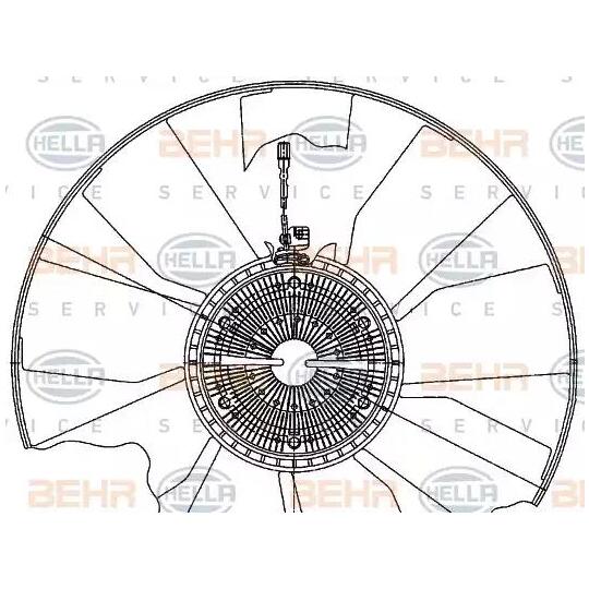 8MV 376 906-721 - Ventilaator, mootorijahutus 