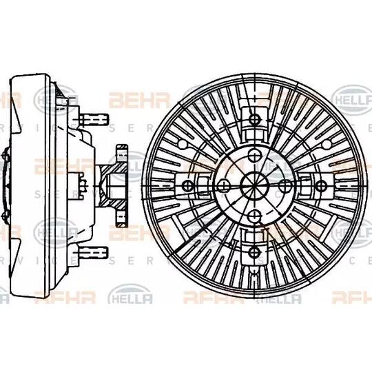 8MV 376 907-201 - Clutch, radiator fan 