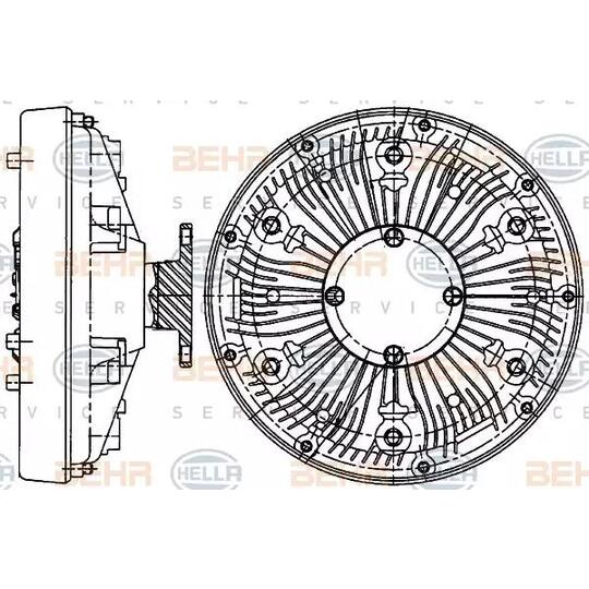 8MV 376 907-231 - Clutch, radiator fan 