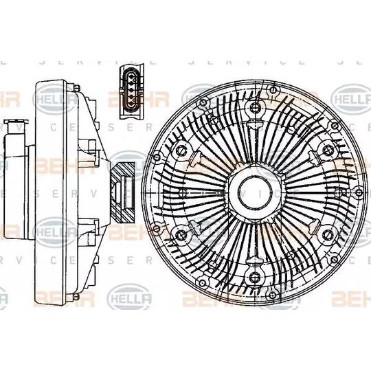 8MV 376 907-401 - Clutch, radiator fan 