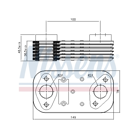 90754 - Oil Cooler, engine oil 