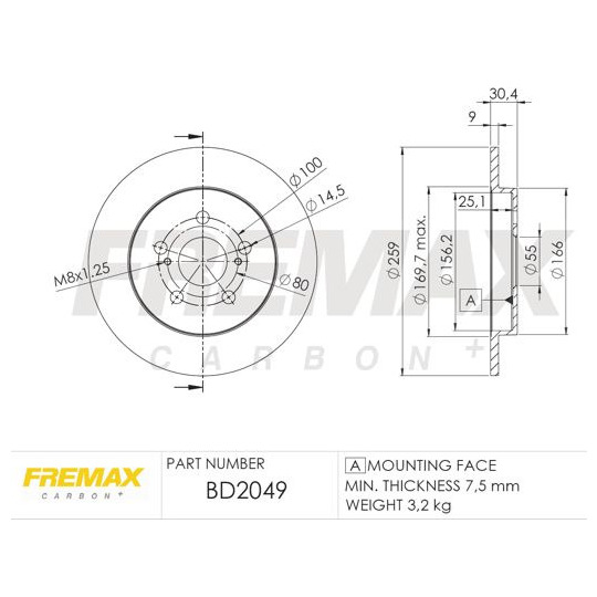 BD-2049 - Brake Disc 