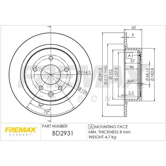 BD-2931 - Brake Disc 