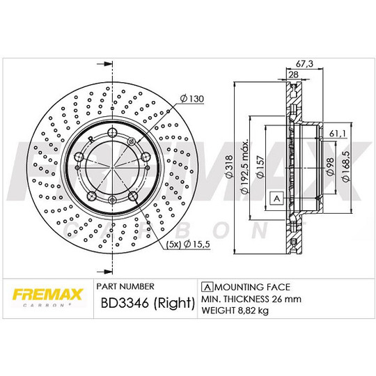 BD-3346 - Brake Disc 