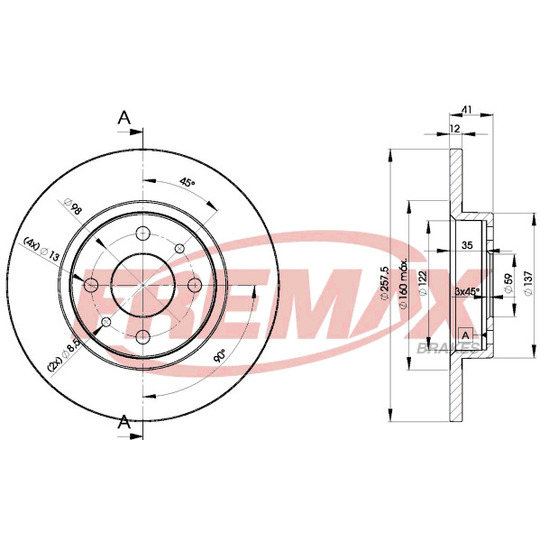 BD-3466 - Brake Disc 