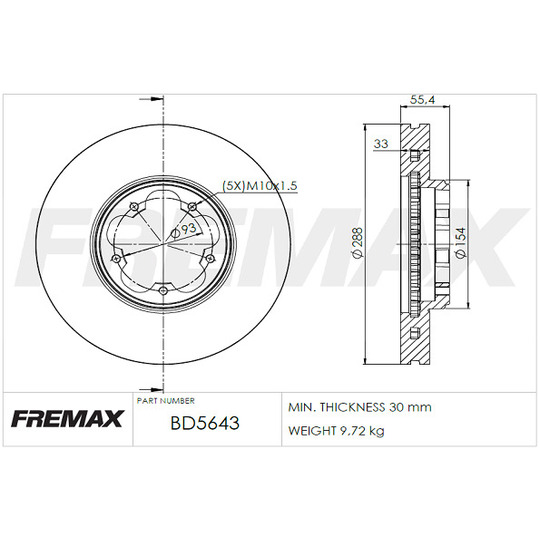 BD-5643 - Brake Disc 