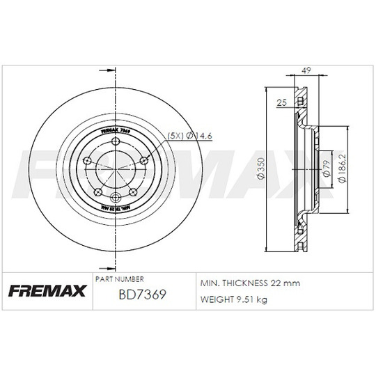 BD-7369 - Brake Disc 