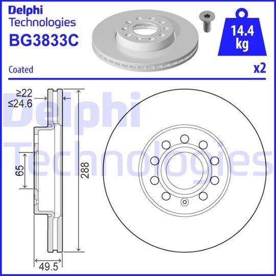 BG3833C - Brake Disc 