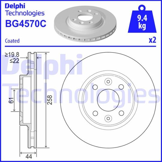 BG4570C - Brake Disc 