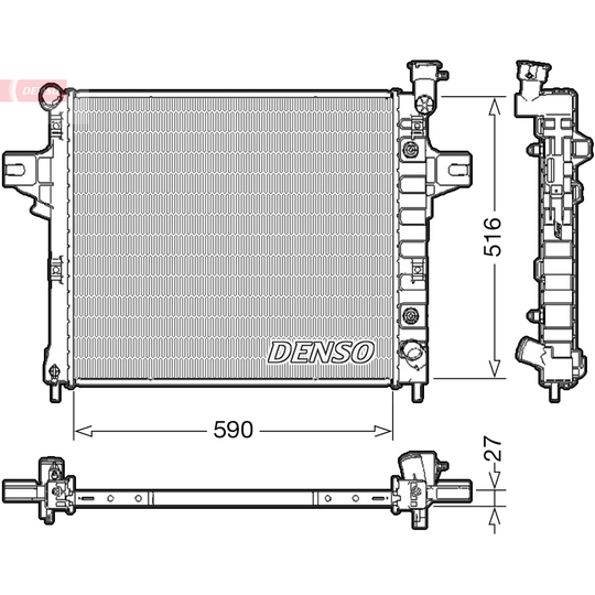 DRM06031 - Radiaator, mootorijahutus 