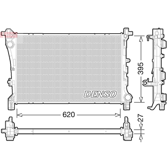 DRM09167 - Radiaator, mootorijahutus 