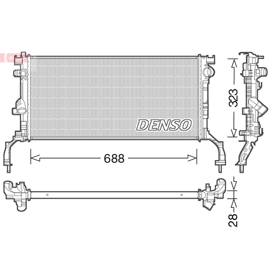 DRM23038 - Radiator, engine cooling 