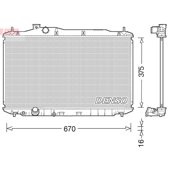 DRM40040 - Radiator, engine cooling 