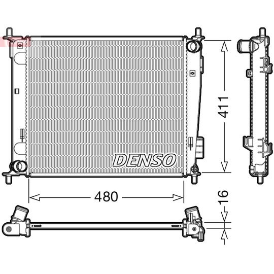 DRM43003 - Radiaator, mootorijahutus 