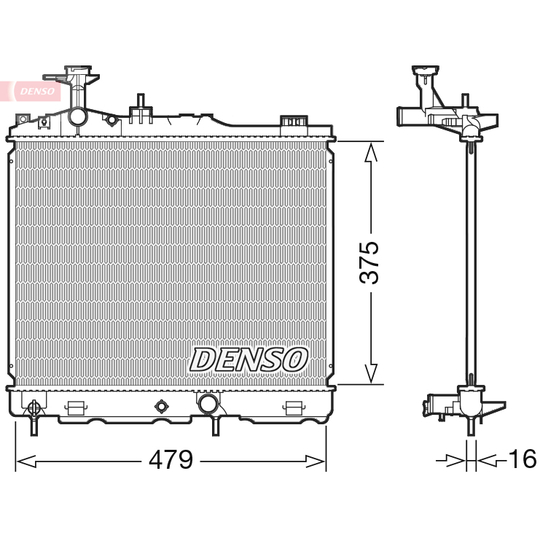 DRM45039 - Radiaator, mootorijahutus 