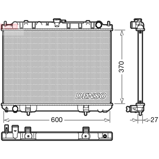 DRM46039 - Radiaator, mootorijahutus 