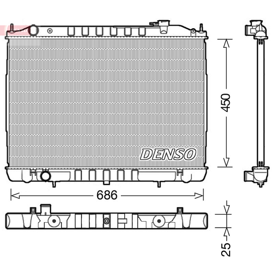 DRM46050 - Radiator, engine cooling 