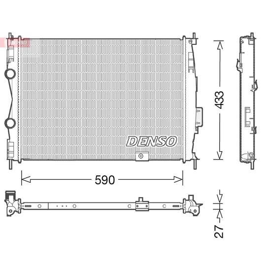 DRM46051 - Radiaator, mootorijahutus 