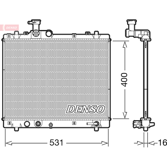 DRM47035 - Radiaator, mootorijahutus 