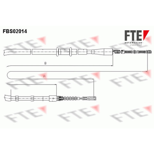 FBS02014 - Cable, parking brake 