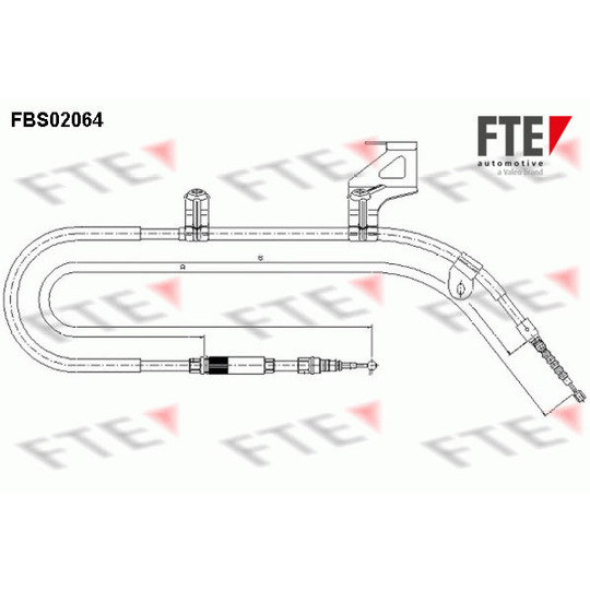 FBS02064 - Vajer, parkeringsbroms 