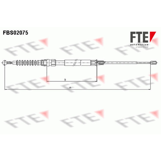 FBS02075 - Cable, parking brake 