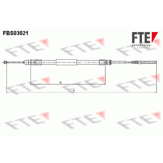 FBS03021 - Vajer, parkeringsbroms 