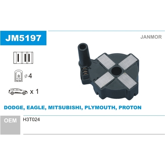 JM5197 - Ignition coil 
