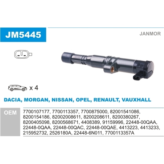 JM5445 - Ignition coil 