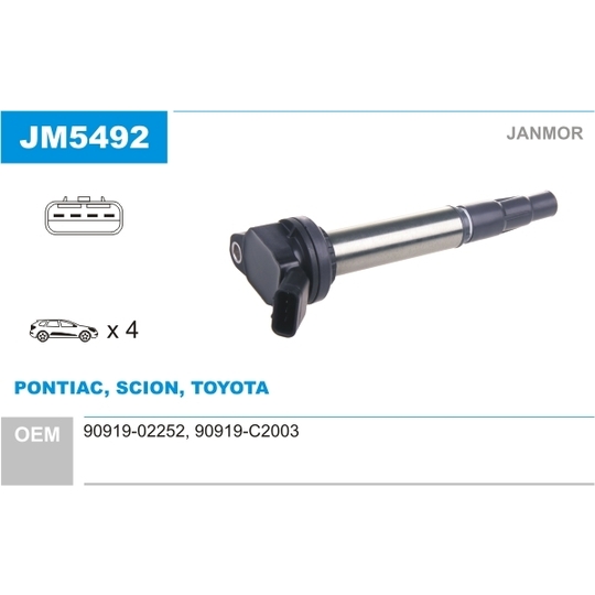 JM5492 - Ignition coil 