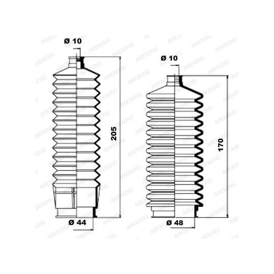 K150026 - Bellow Set, steering 