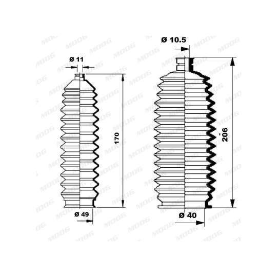 K150102 - Bellow Set, steering 