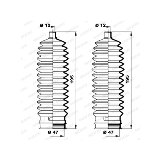 K150183 - Bellow Set, steering 