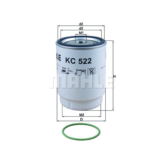 KC 522D - Fuel filter 