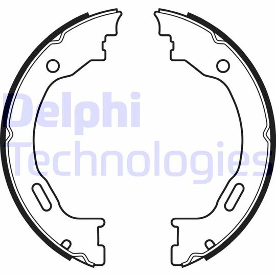 LS2077 - Brake Shoe Set, parking brake 